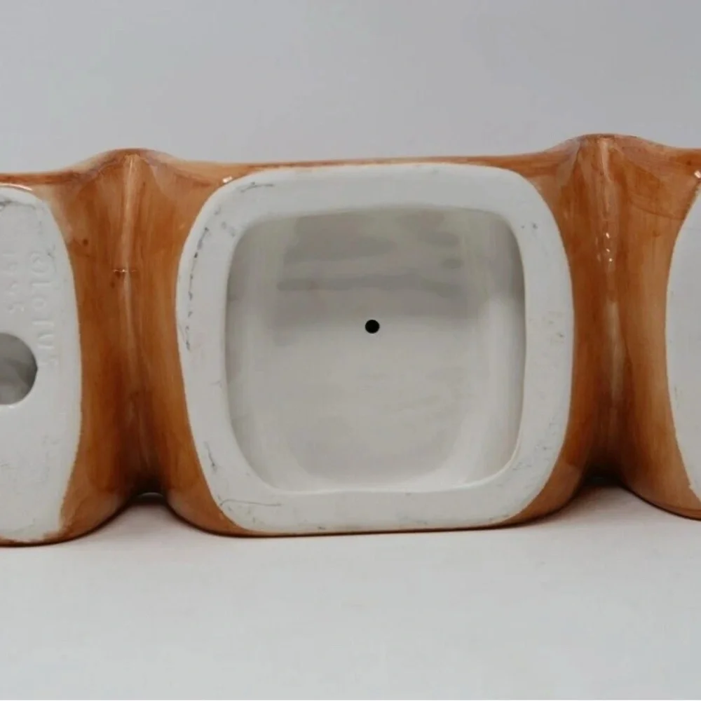 Taco Shell Serving Dish Holder Vintage Lotus Pottery 1995 Ceramic Sombrero Hat